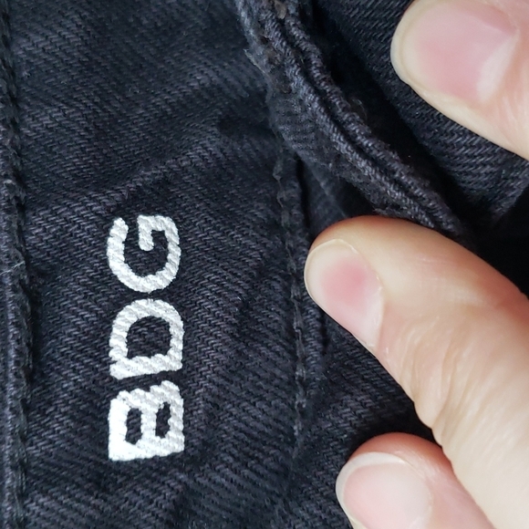 UO BDG High Rise Cheeky Denim Short Slash Super Destroy 27 - Picture 8 of 12